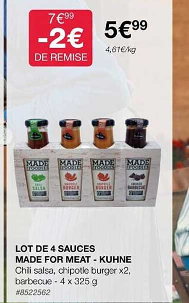 lot de 4 sauces made for meat - kühne