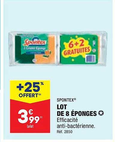 Lot De 8 éponges Spontex