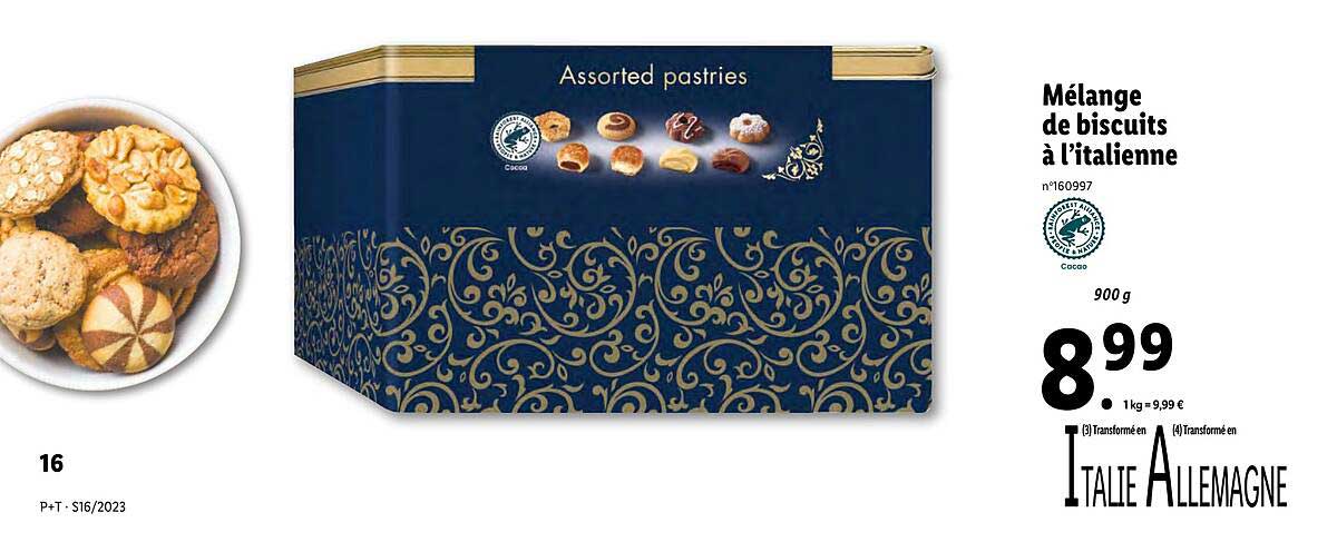 mélange de biscuits à l'italienne