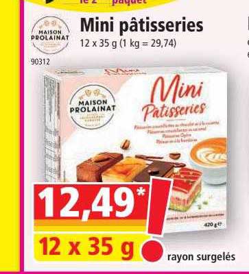 mini pâtisseries maison prolainat