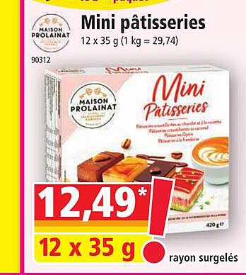 mini pâtisseries maison prolainat