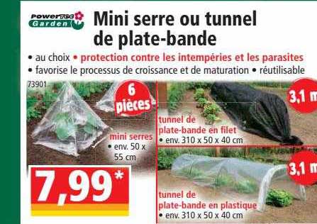 Mini Serre Ou Tunnel De Plate-bande Powertec Garden