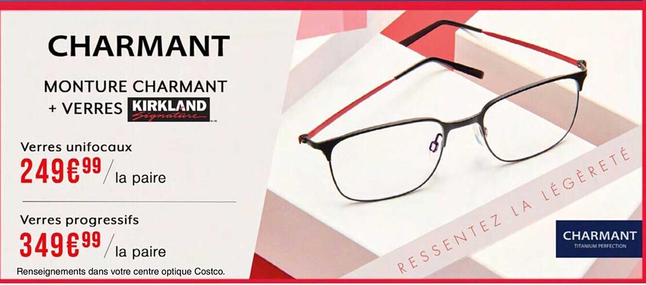 monture charmant + verres kirkland signature
