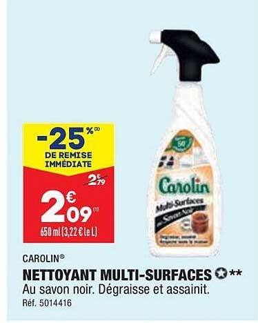 nettoyant multi-surfaces carolin
