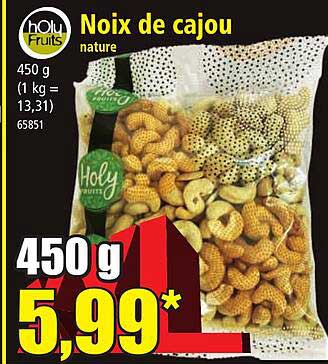 noix de cajou nature holy fruits