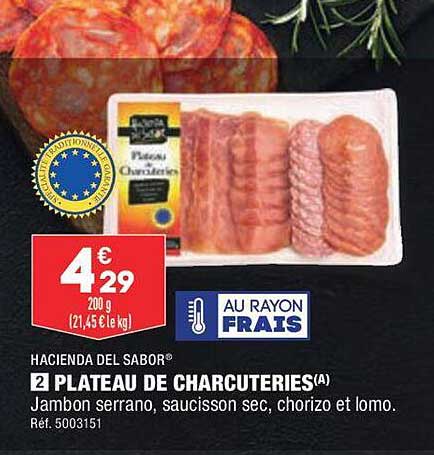 plateau de charcuteries hacienda del sabor