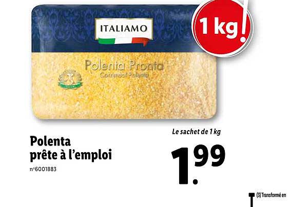 polenta prête à l'emploi italiamo