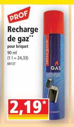 Recharge De Gaz Pour Briquet Prof