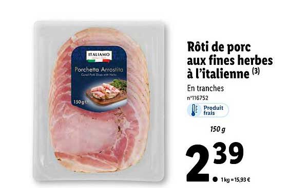 rôti de porc aux fines herbes à l'italienne