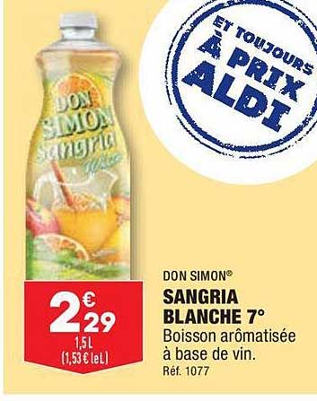 sangria blanche 7° don simon