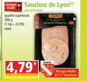 saucisse de lyon aux pistaches metzger muller