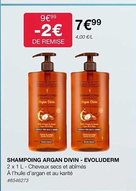 shampoing argan divin - evoluderm