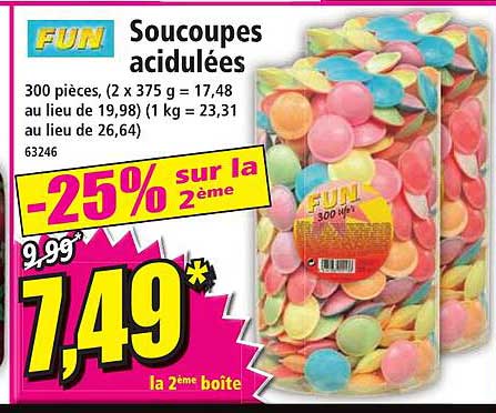 soucoupes acidulées fun