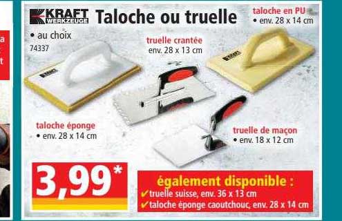 taloche ou truelle kraft werkzeuge