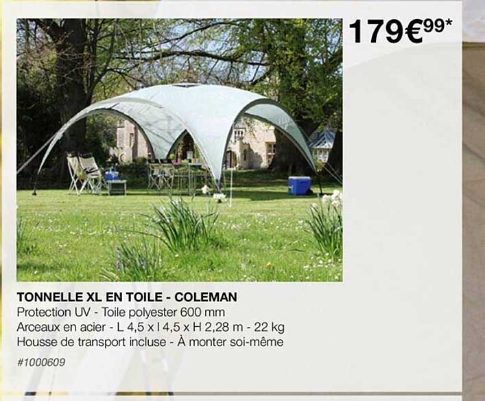 tonnelle xl en toile - coleman
