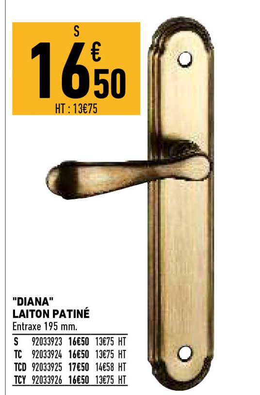 "diana" laiton patiné