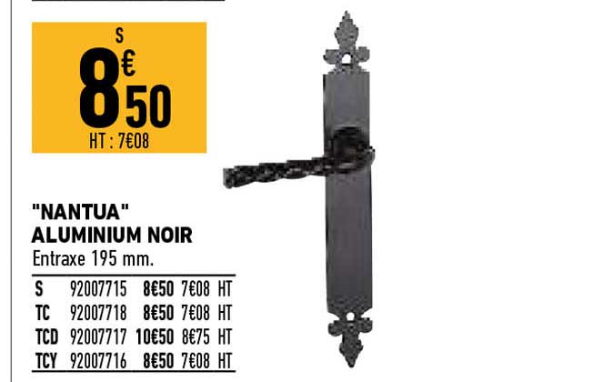 "nantua" Aluminium Noir