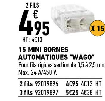 15 mini bornes automatiques "wago"
