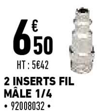 2 inserts fil mâle 1-4