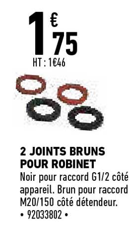 2 joints bruns pour robinet