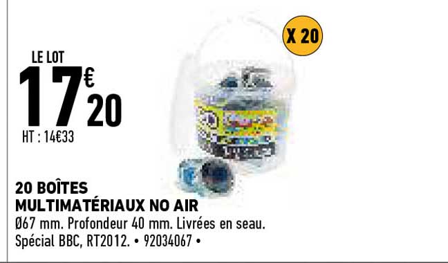 20 boîtes multimatériaux no air