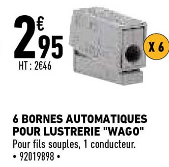 6 Bornes Automatique Pour Lustrerie "wago"