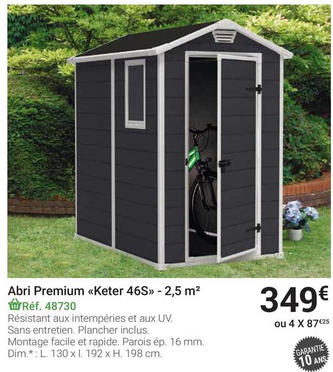 abri premium keter 46s -2,5 m