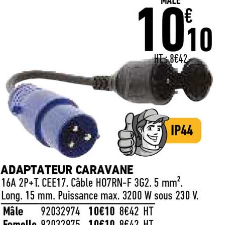 adaptateur caravane