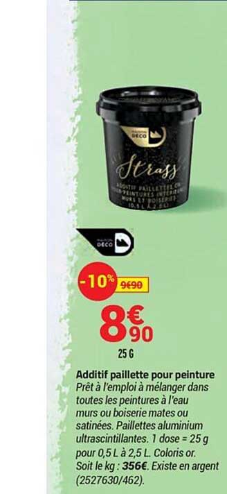 additif paillette pour peinture