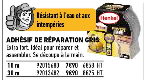 adhésif de réparation gris henkel