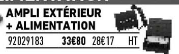 ampli extérieur + alimentation