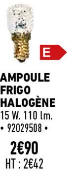 ampoule frigo halogène