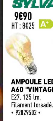 sylvania ampoule led a60 "vintage"