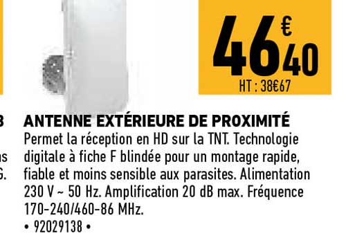 antenne extérieure de proximité