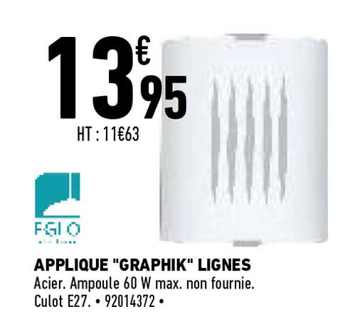 applique "graphik" lignes