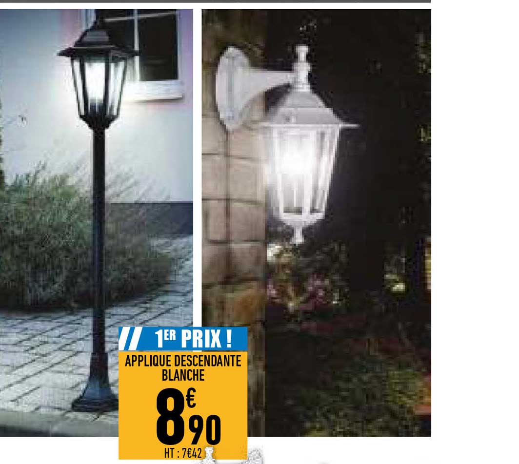 applique descendante blanche