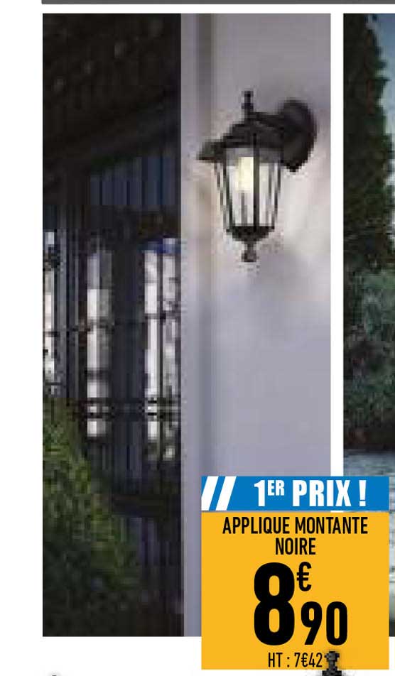 applique montante noire