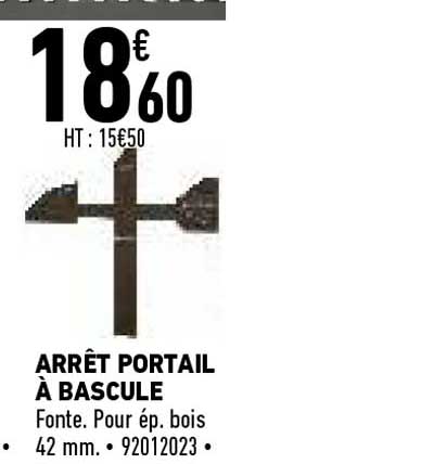 arrêt portail à bascule