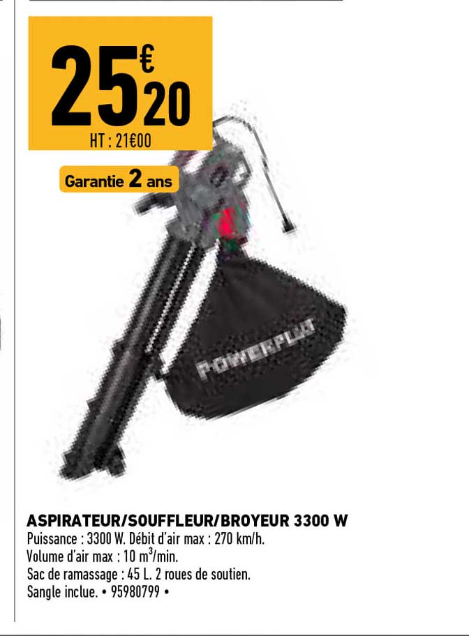 aspirateur-souffleur-broyeur 3300 w