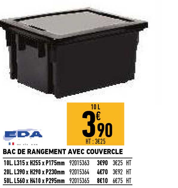 Bac De Rangement Avec Couvercle Eda