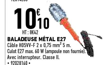 Baladeuse Métal E27