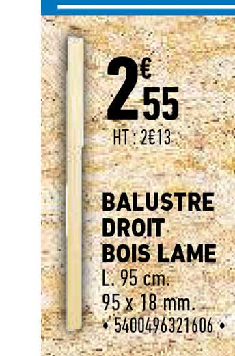 balustre droit bois lame
