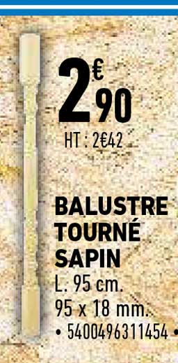 balustre tourné sapin