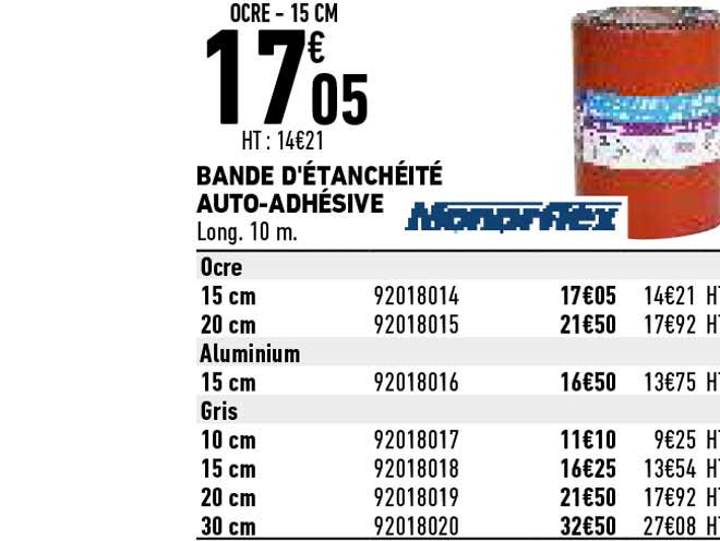 bande d'étanchéité auto-adhésive