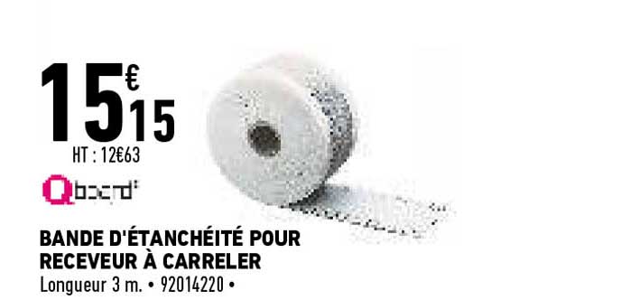 bande d'étanchéité pour receveur à carreler