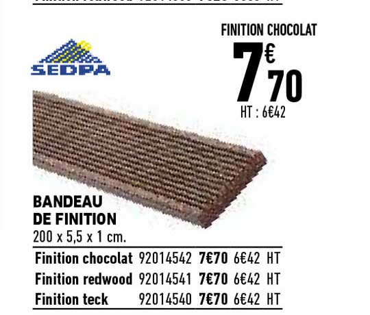bandeau de finition sedpa
