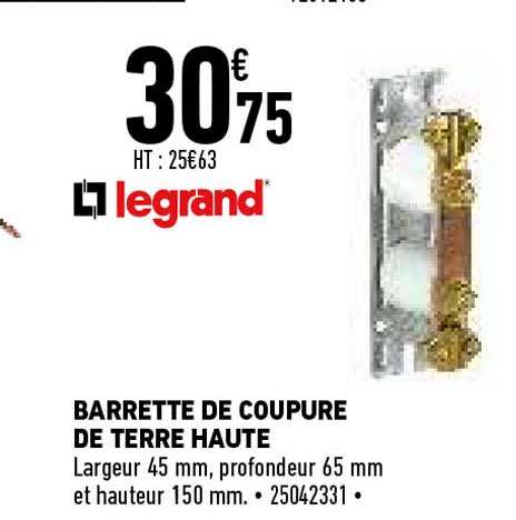barrette de coupure de terre haute