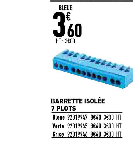 barrette isolée 7 plots