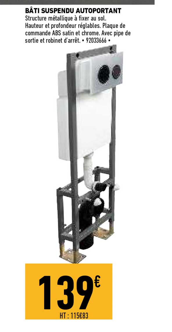 bâti suspendu autoportant