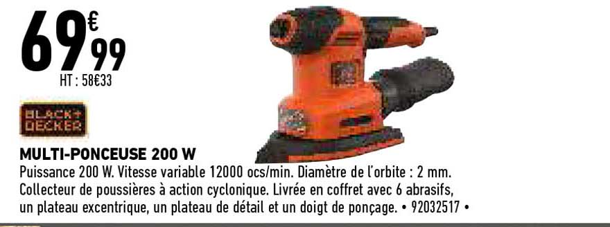 Black+decker Multi-ponceuse 200 W